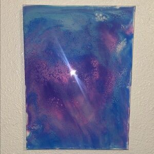 Vibrant Blue and Purple Abstract Canvas Art